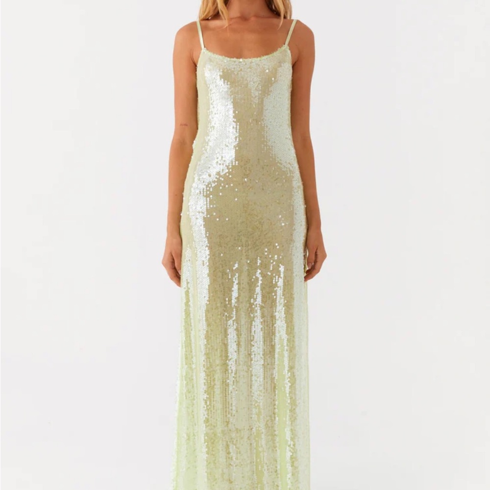 Peppermayo Exclusive - Higher Level Sequin Maxi Dress - Mint